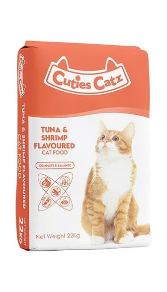 22kg sack of Cuties Catz Tuna & Shrimp Flavored (Orange) dry cat food