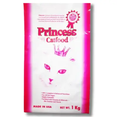 1000-gram bag of Princess dry cat food